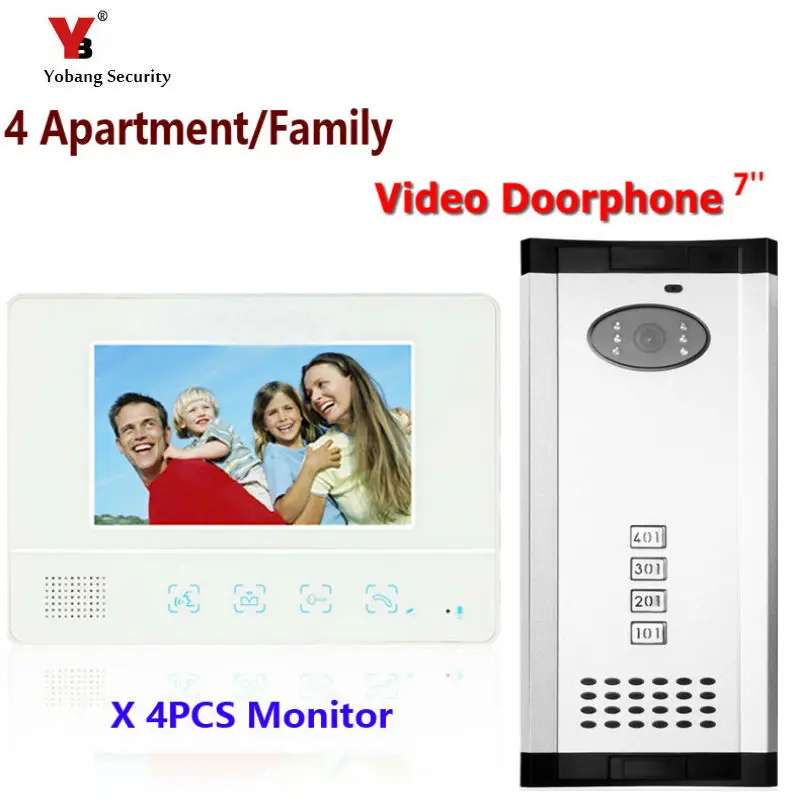 Видеодомофон yomang 7&quot|video intercom doorbell|7&quot video door phonevideo phone |