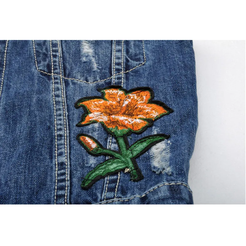 Autumn women denim vest 2018 intage embroidery short waistcoat large size New sleeveless jacket Korean ladies jeans | Женская одежда