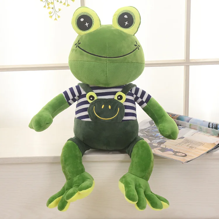 

New Hot Sale Plush Toys Frogs Doll Lovely Cartoon Birthday Or Holiday Gift Super Soft Pillow And Have Two Colors Are Available