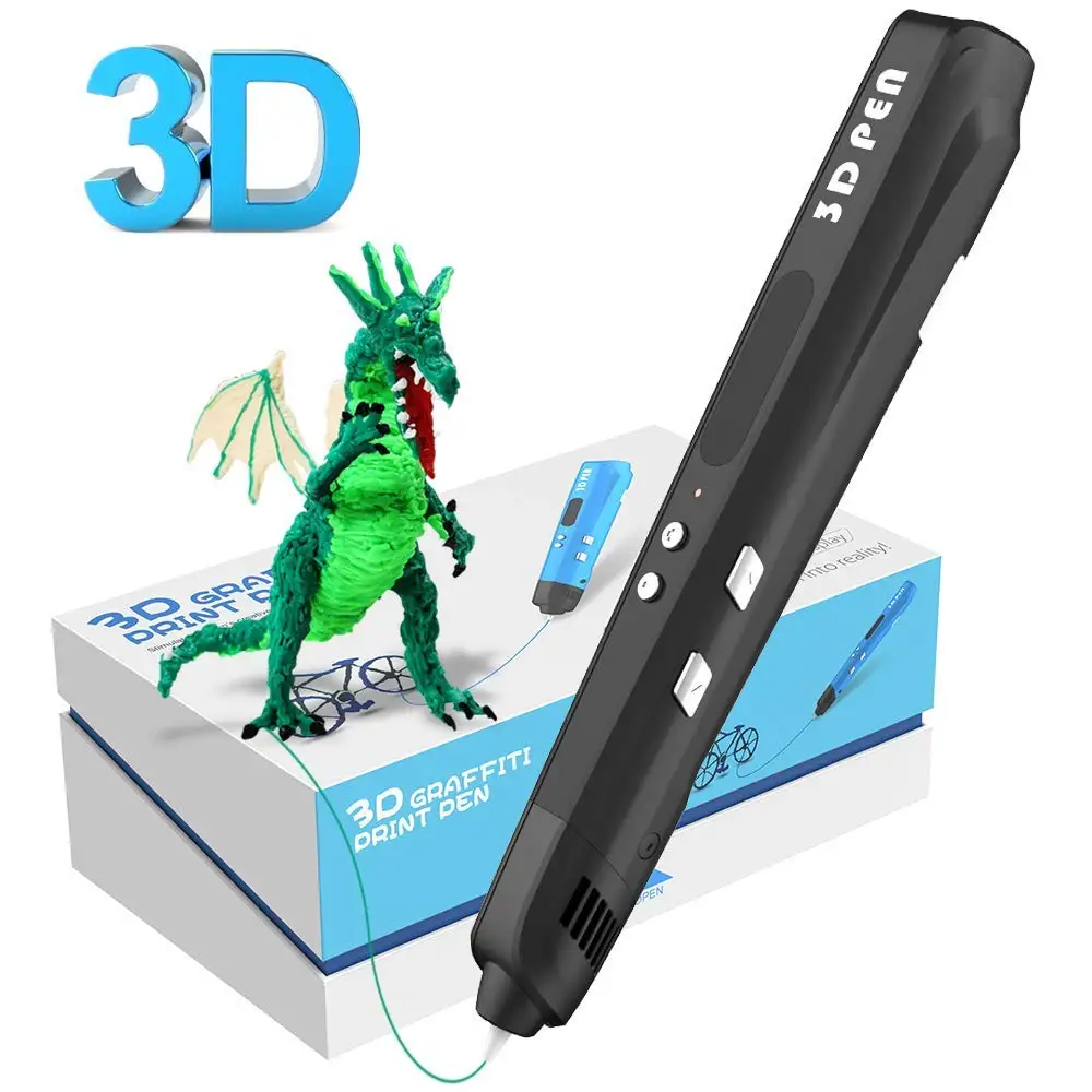 Шестое поколение 3 цвета 3D чертежные ручки с бесплатной PLA нити печать для детей