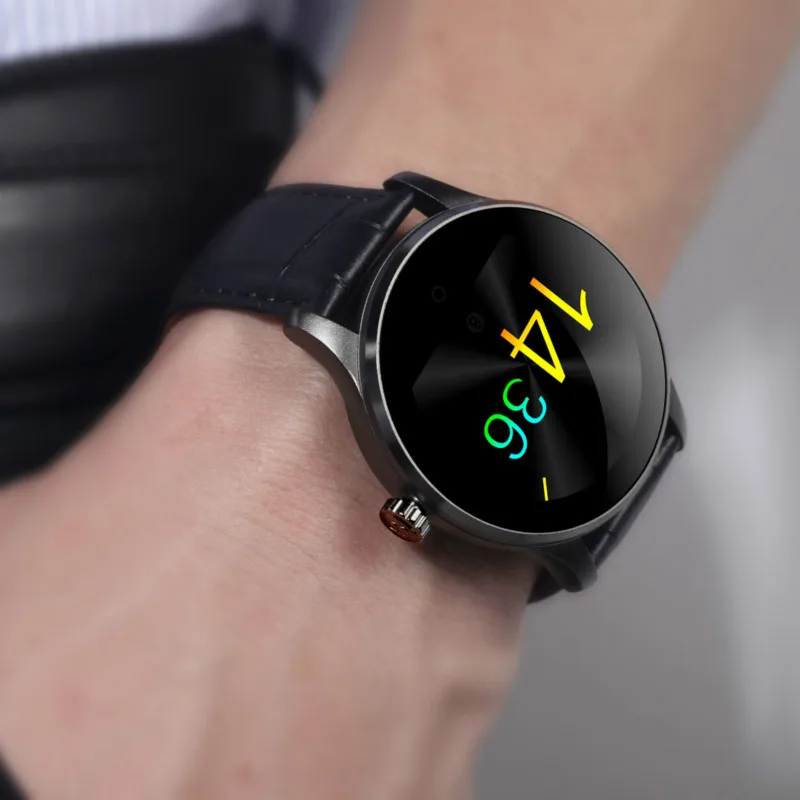 2018 QUNIWO K88H Смарт часы IPS круглый экран Поддержка Спорт монитор сердечного ритма