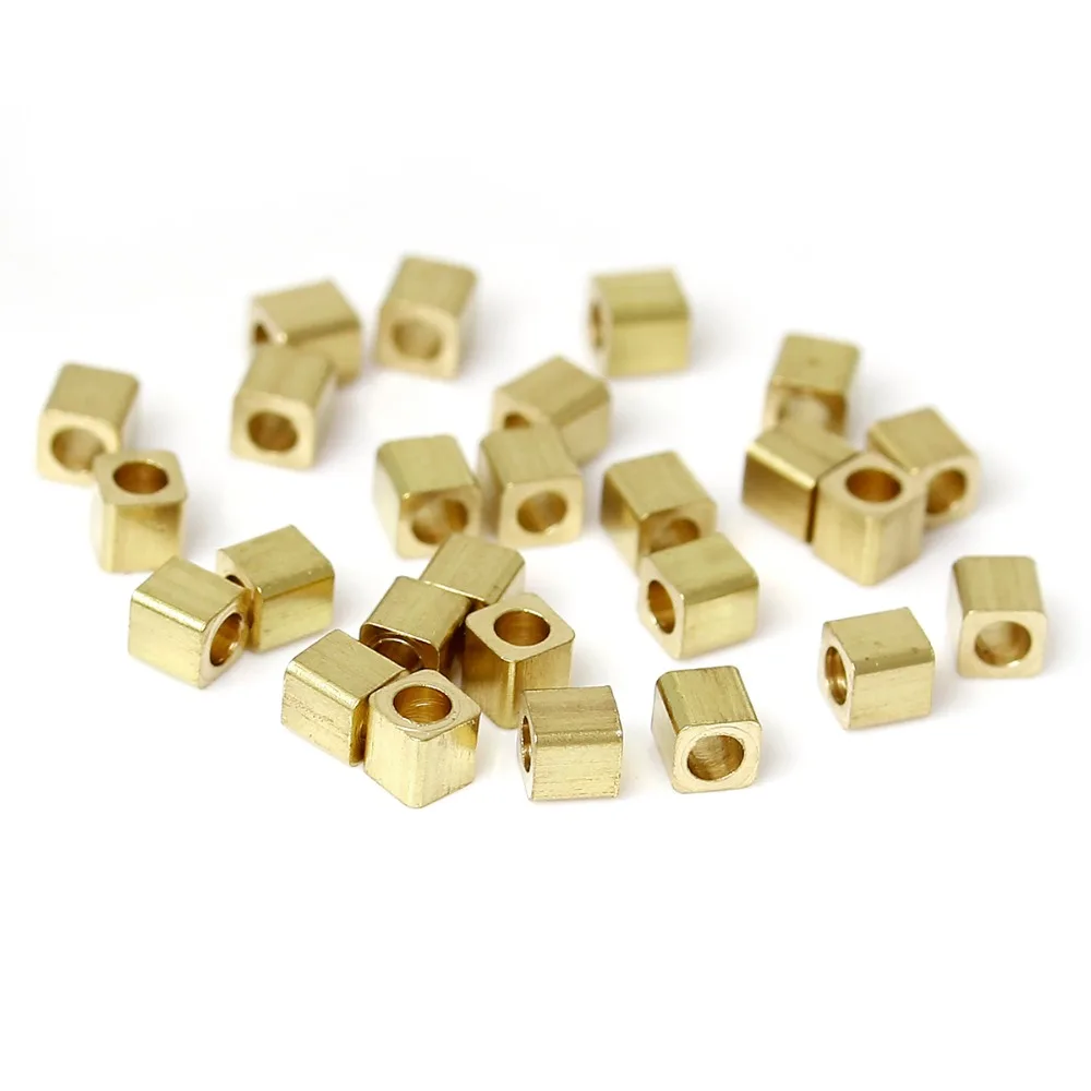 DoreenBeads 500 шт. медные бусины квадратный куб светильник золотого цвета около 2*2 мм (1/8