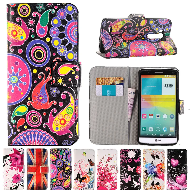 Кожаный чехол кошелек с откидной крышкой и подставкой для LG G2 G3 G4 Stylus Beat G5 K8 K10 V10