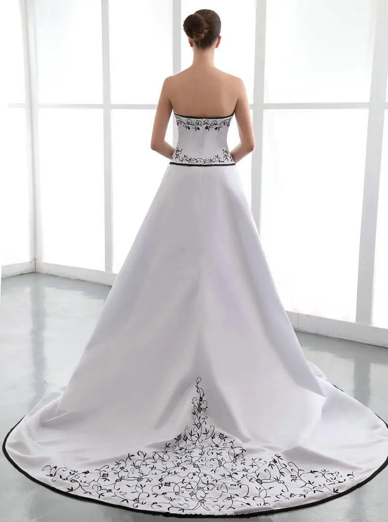 Винтажное модное сексуальное Белое и черное свадебное платье 2020 с открытыми