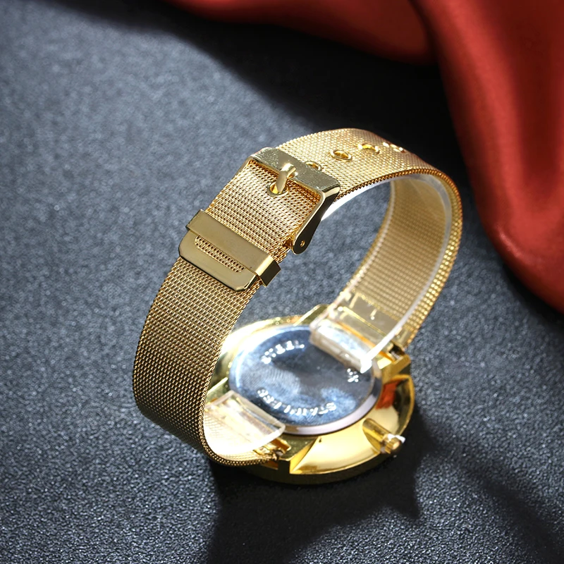 Новый Мода 2016 года золото Бизнес часы дамы Повседневное Роскошные наручные Для