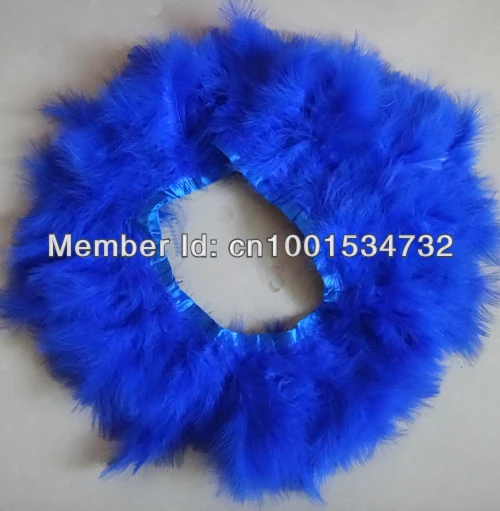 

Free Shipping 10Yards 15-18cm width Royal blue/ Dark Blue Marabou Feather trimming Turkey Feather trim fringe for Skirt Dress
