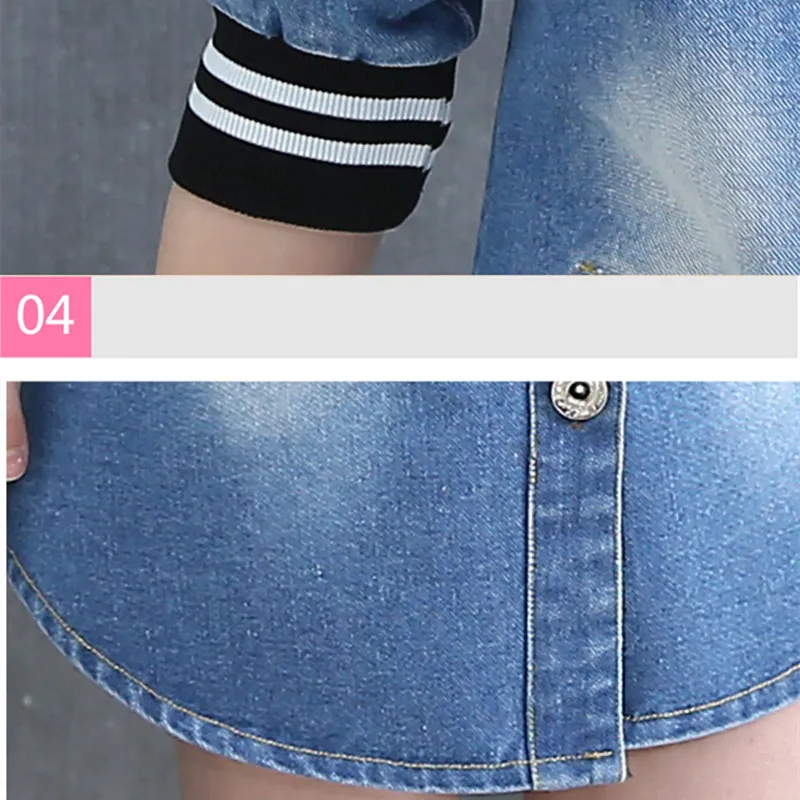 Fashion Denim Jacket For Kids Full Sleeve Outerwear &amp Coats Spring Autumn Babygirl Children Girls Coat Top Clothes | Детская одежда
