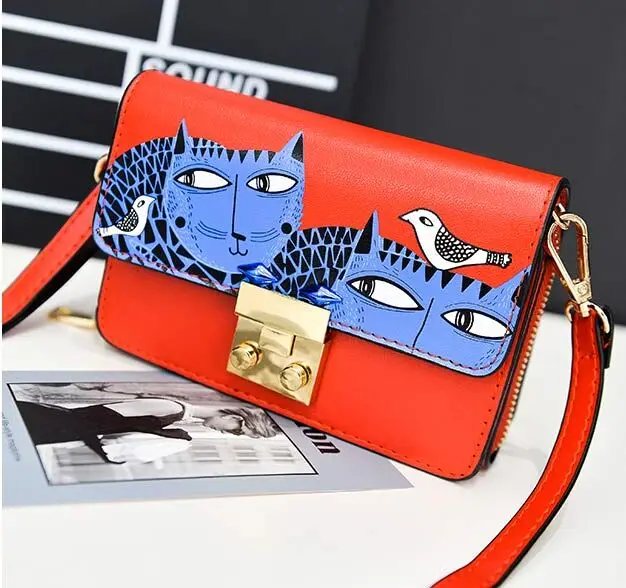 Miwind F мультфильм котенок логотип замок мини милый маленький мешок модные новые