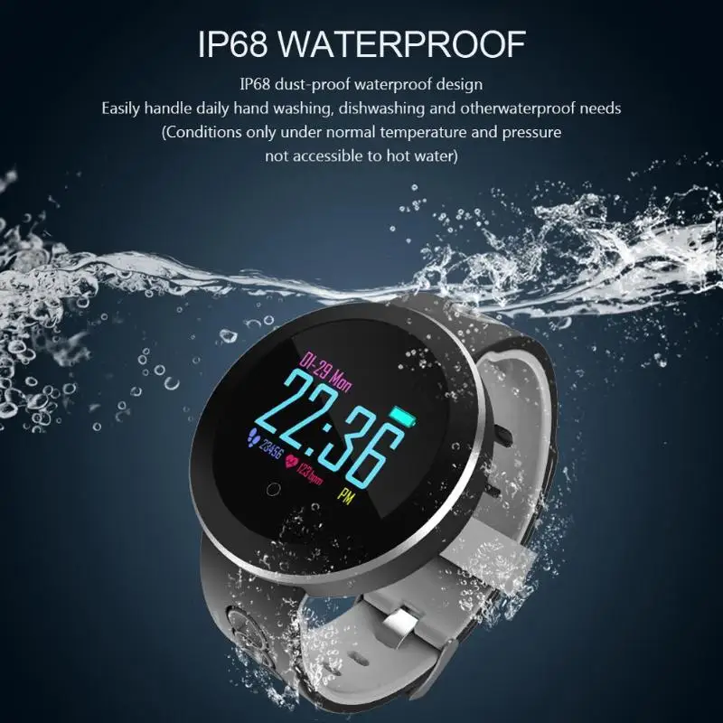 Смарт часы Tonbux Q8pro фитнес трекер браслет IP68 спортивный водонепроницаемый Contol