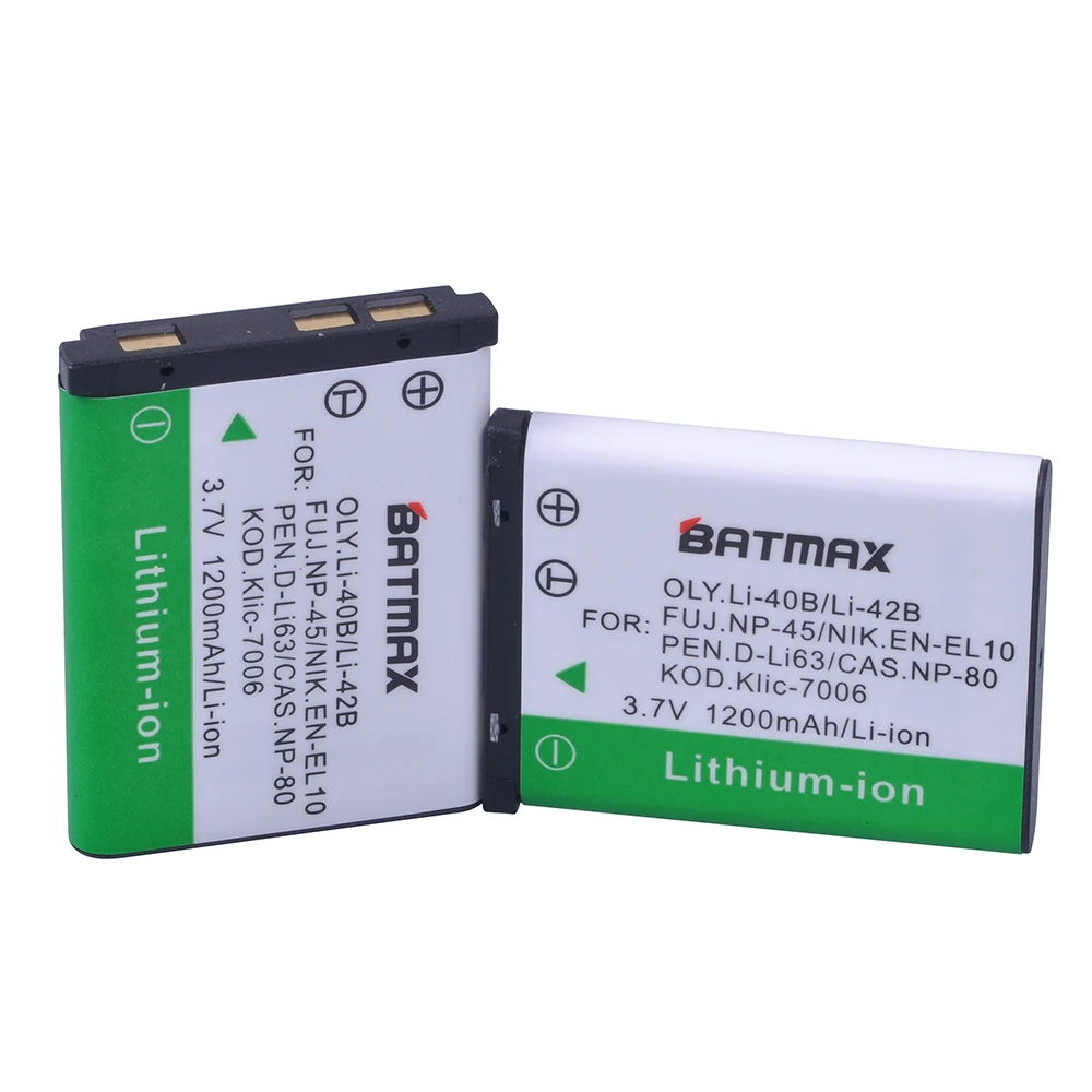 Аккумуляторная батарея для камеры 2 шт. 3 7 В Li 40B 42B Li40B Olympus Pentax Fuji Nikon D Li63|camera battery for