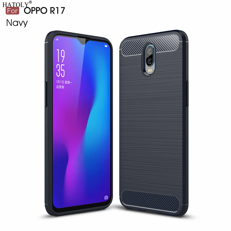HATOLY чехол для OPPO R17 противоударный мягкий ТПУ матовый прочный силиконовый