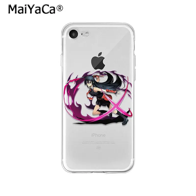 MaiYaCa Akame ga Kill TPU мягкий чехол для телефона iPhone X XS MAX 6 6S 7 7plus 8 8Plus 5 5S XR|Чехлы-накладки| |