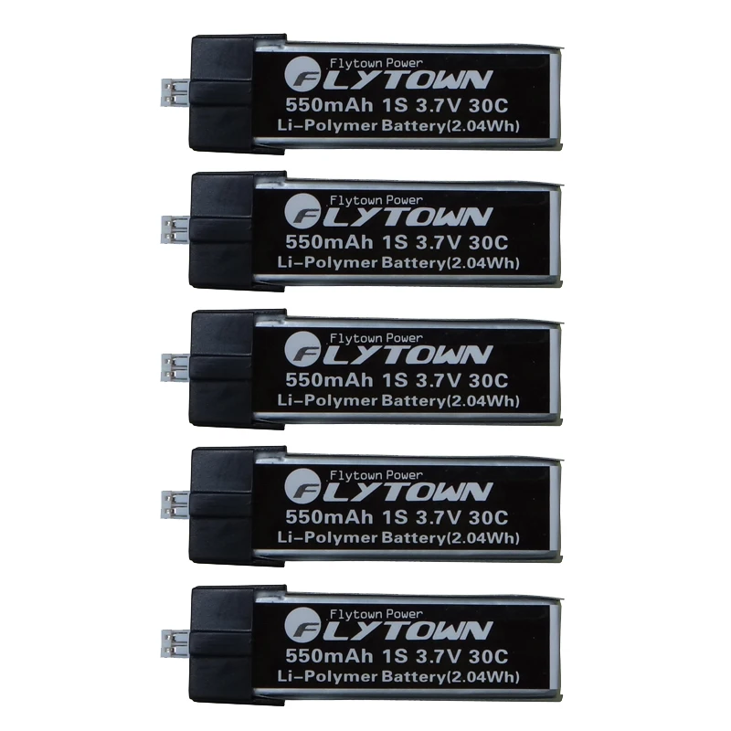 5 шт. Flytown 550mAh 3 7 V 30C LiPo аккумулятор PHR2.0 разъем для эфлитового лезвия индуктрикс FPV