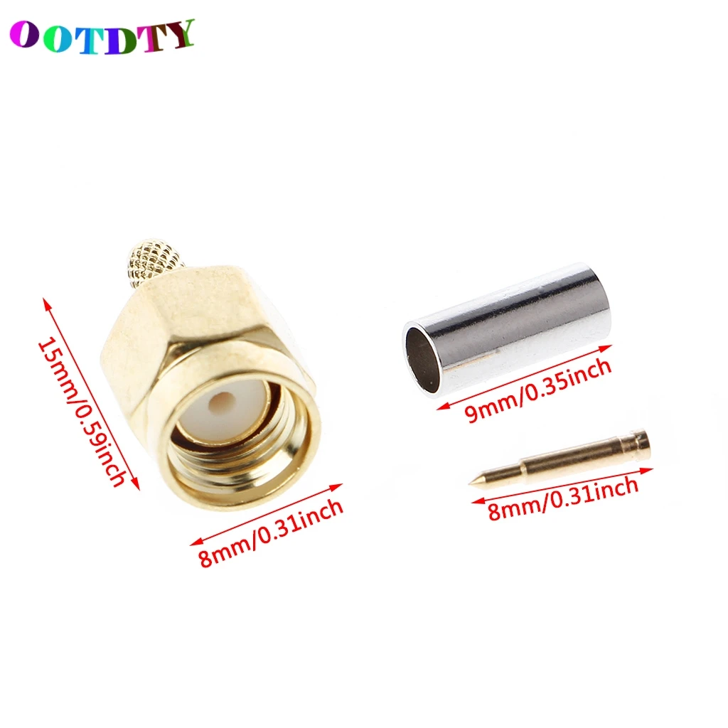 OOTDTY 10 шт. SMA штекер обжимной RG174 RG316 LMR100 кабель RF разъем G07 | Обустройство дома