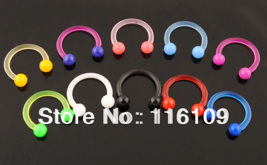 (Минимальный заказ 10 долларов США) гибкие Подковы Из биопластика для ювелирных