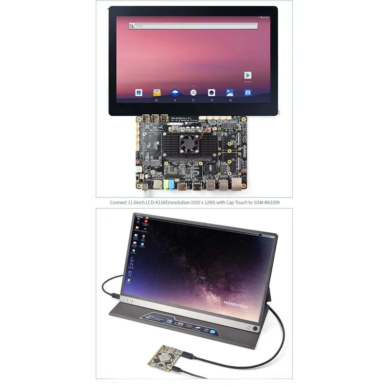 SOM-RK3399 AI Developer kit WiFi BT Поддержка Гбит/с Ethernet и двухэкранный дисплей Android/Ubuntu/QT/buildroot HDMI IN/OUT