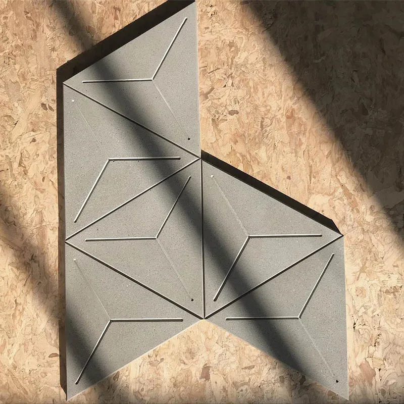Cement wall brick silicone mold polygonal triangular square TV background | Дом и сад