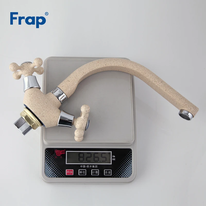 frap spray painting kitchen faucet sink cold and hot water mixer tap double handle 360 rotation tapware torneira cozinha f5408 free global shipping