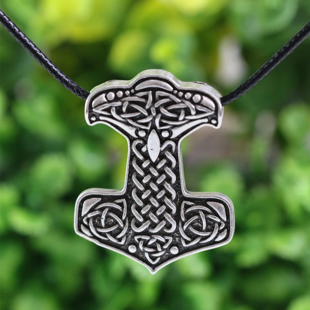 10 шт. скандинавский Молот Тора с вороной головой кулон ожерелье оригинальные