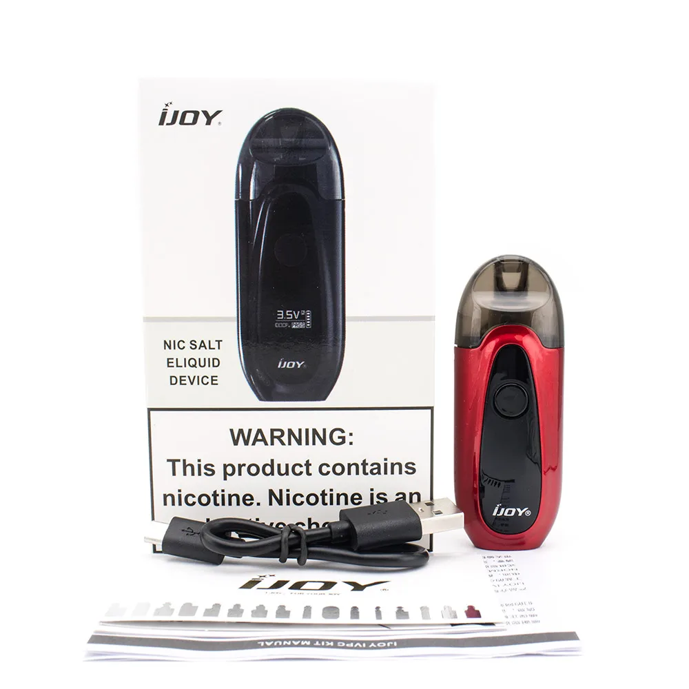 Новое поступление Оригинал Ijoy IVPC Vape Pod 9 Вт с 2 мл картридж и 1.6ohm катушки 450 мАч