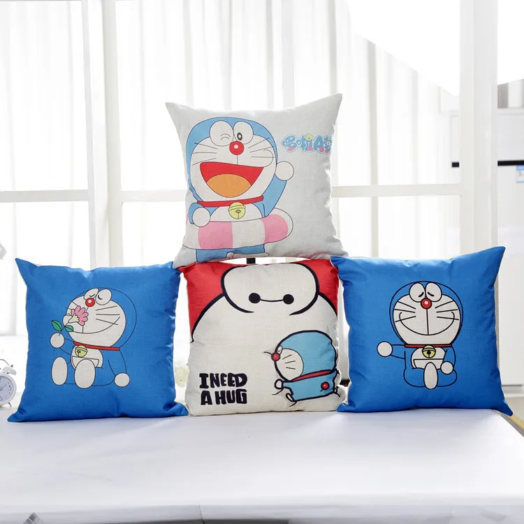 45*45 см Doraemon фигурку Плюшевые игрушки мультфильм гостиная кулон милый лен