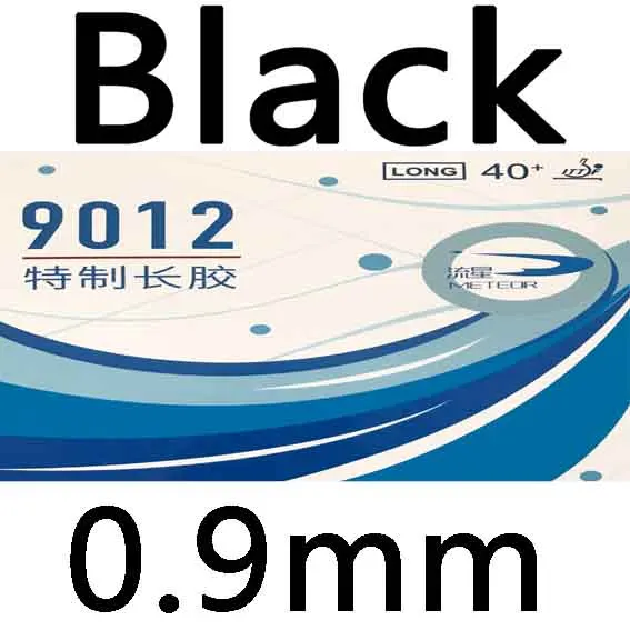 Black 0.9mm Meteor 9012 длинная резиновая ракетка для настольного тенниса ракетка для пинг понга - Цвет: Black 0.9mm