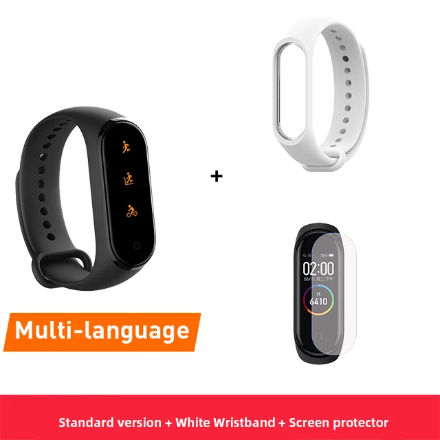Новейшие Смарт-часы Xiaomi mi Band 4 фитнес-браслет mi band 4 фитнес-трекер Шагомер Bluetooth 5,0 смарт-браслет Xio mi Watch - Цвет: CN White