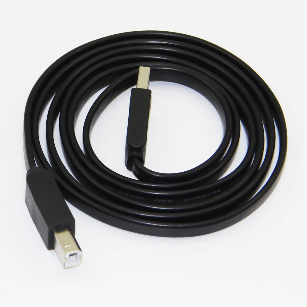 Плоский кабель USB 2 0 для принтера 1 5 м футов типа A папа Тип B сердечник из чистой