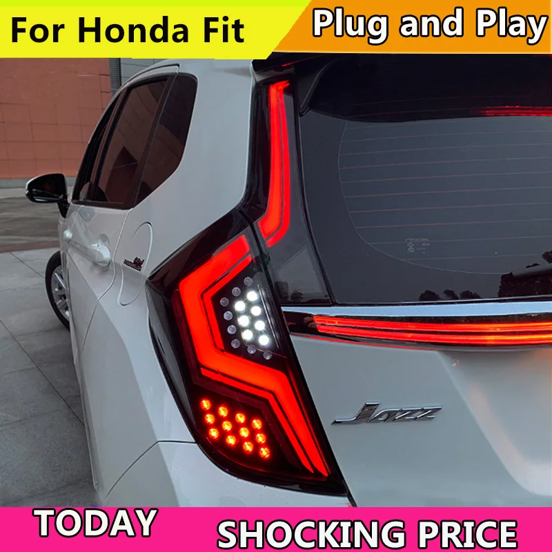 Doxa стайлинга автомобилей чехол для HONDA Fit хвост светильник s 2014 2018 светодиодный