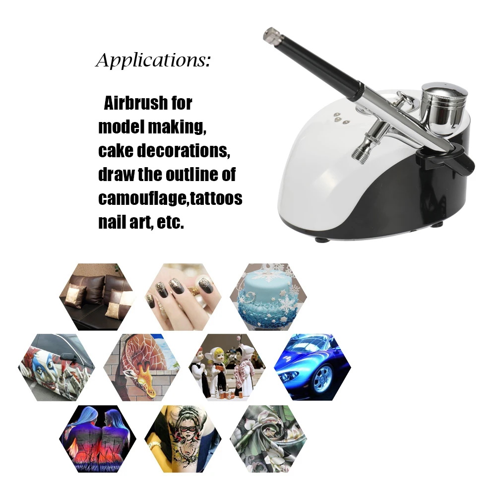 

Airbrush With Compressor Spray Pump Pen Air Compressor Set for Makeup Paint Tattoo Craft Cake Spray Model Beautiful Air brush