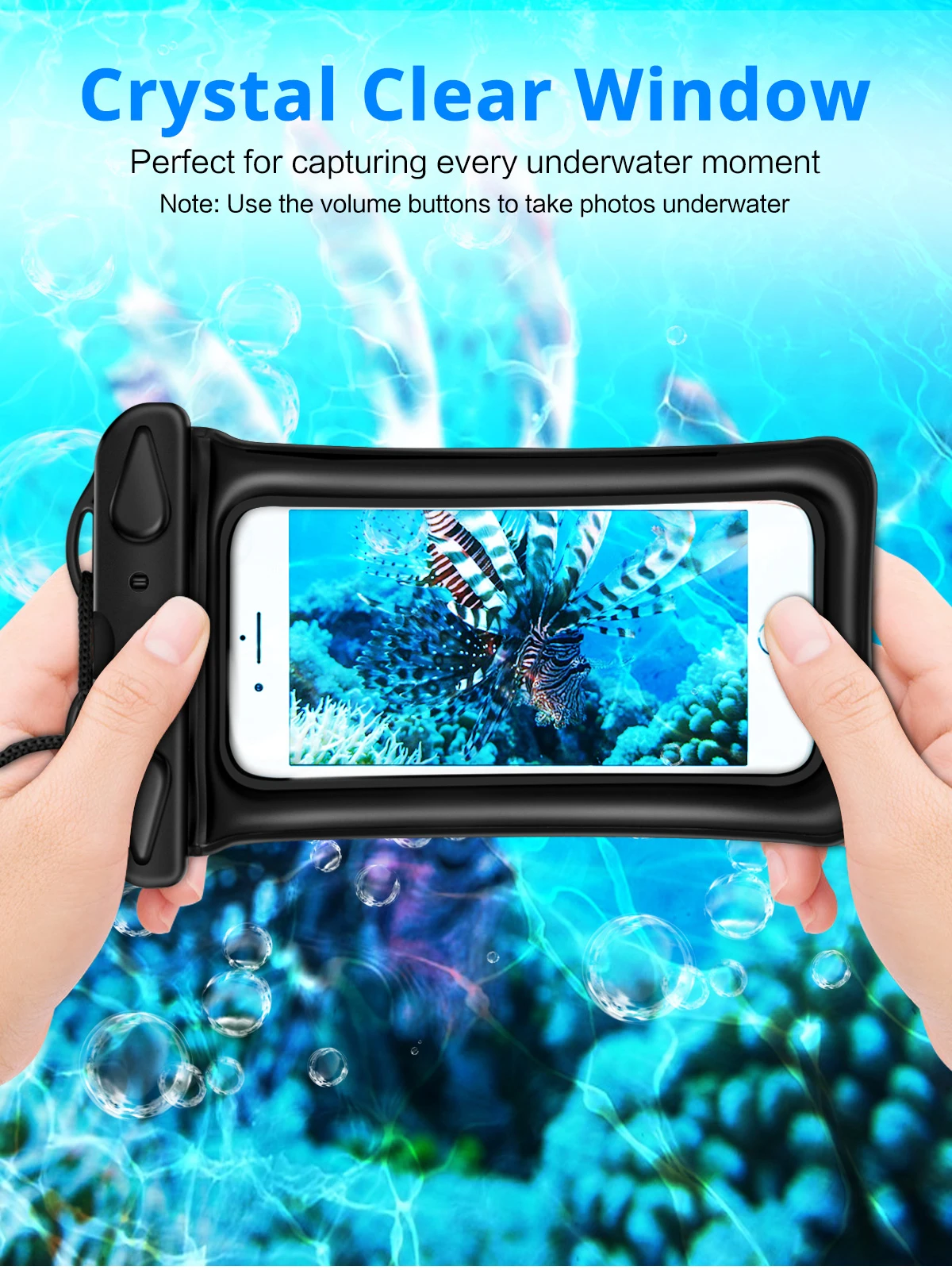 GUUGEI Waterproof Case For Phone 2Pcs Airbag Float Bag Swimming Diving Phone Coque Pouch Water Proof Phone Case Underwater Cover
