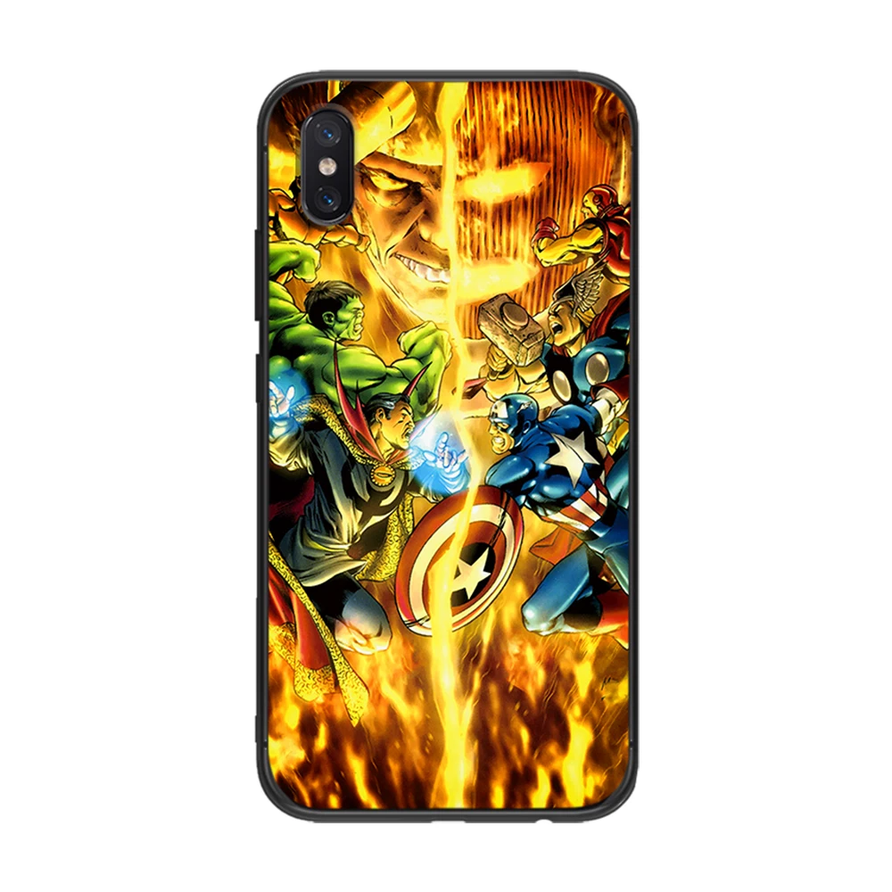 Мягкий ТПУ чехол Marvel The Avengers для Xiaomi Redmi Mi6 8 9 A1 A2 F1 Plus 5/5 M8 Lite силиконовый задней