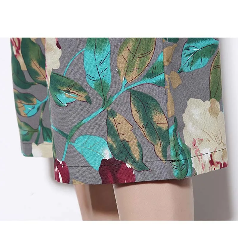 2018 Summer Autumn Cotton Linen Casual Harem Pants Men Baggy Floral Jogger Breathable Calf-Length Trousers 4XL 5XL | Мужская одежда