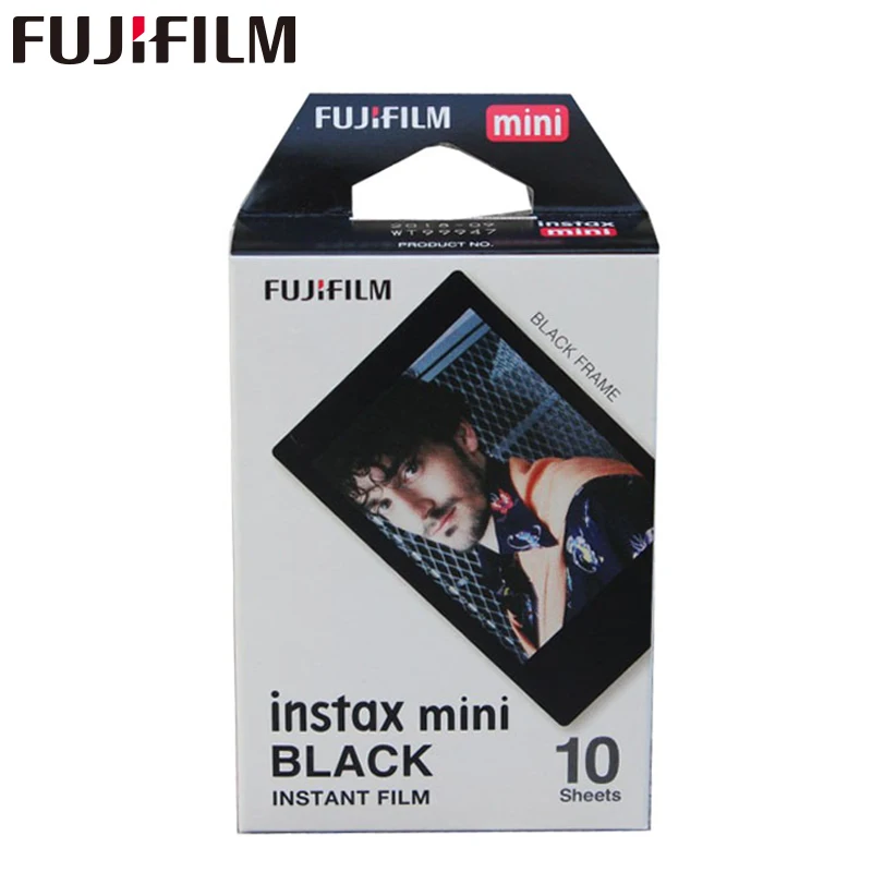 Оригинальная пленка Fujifilm Instax Mini в черной рамке 10 листов для мини камеры 11 9 8 7 7s Plus
