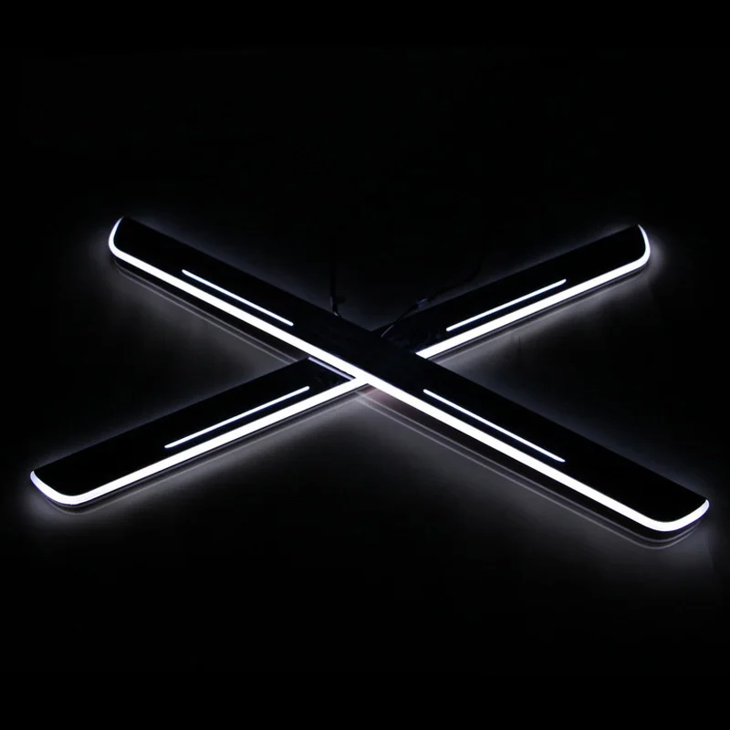

LED Car Scuff Plate Trim Pedal Door Sill Pathway Moving Welcome Light For VW Volkswagen Tiguan 2013~2020 Accessories