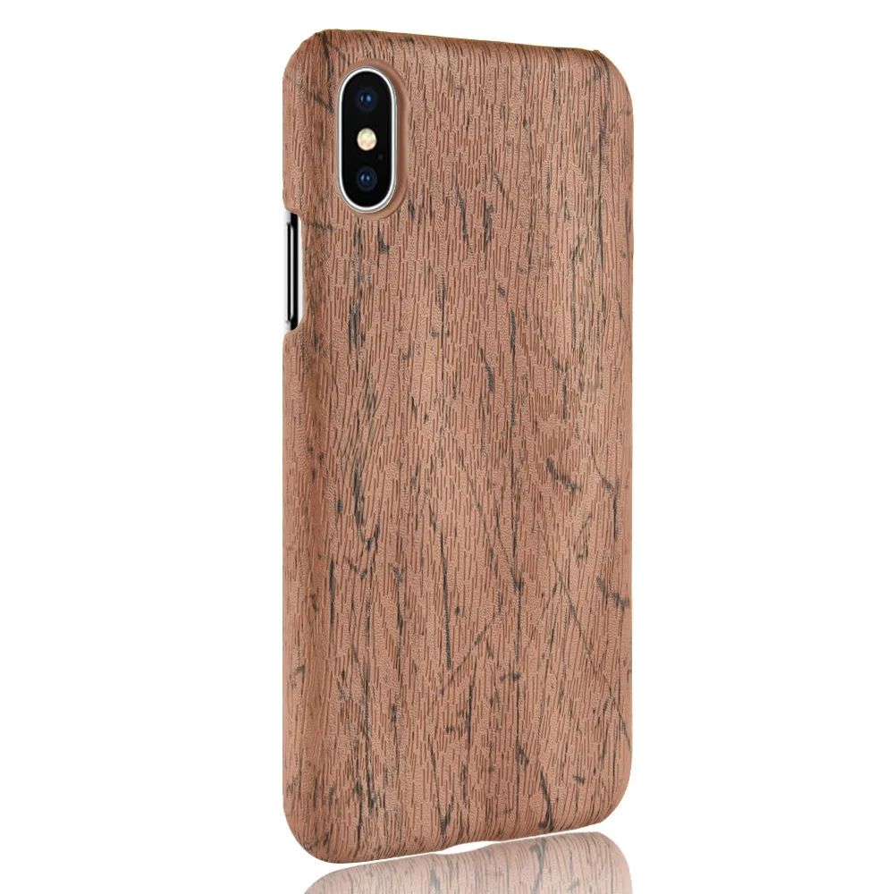Жесткий чехол из искусственной кожи и ПК тонкий мягкий Деревянный для iPhone 6 6s plus 5SE