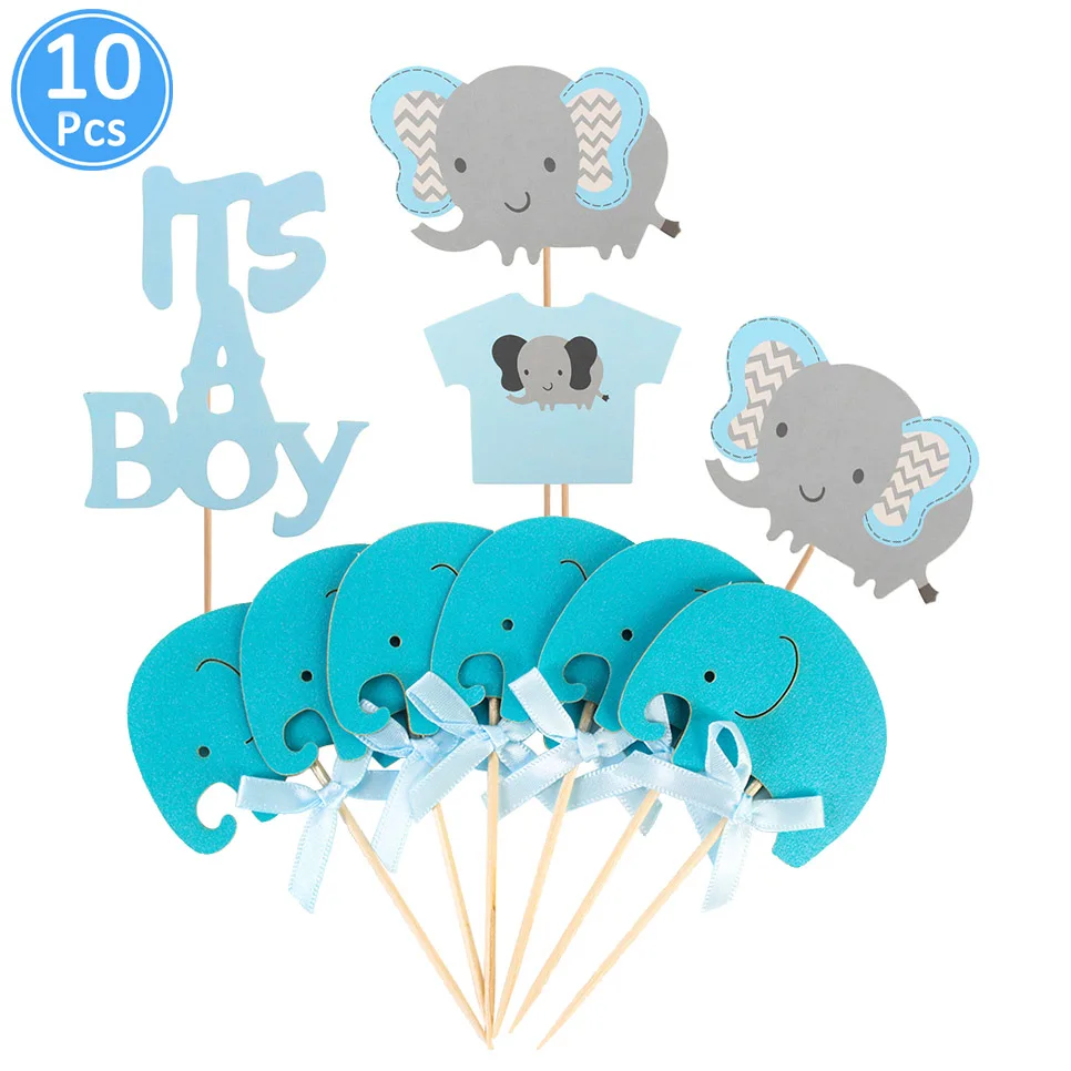 19 шт. шары для детей фото стенд реквизит его мальчик девочка Babyshower вечерние украшения пол показать сувениры Поставки Фотостудия - Цвет: 10pcs blue elephant