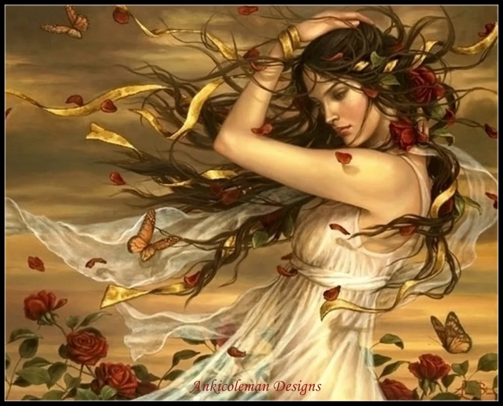 Наборы для вышивки крестиком 14 ct DMC DIY Искусство ручной работы Carly|counted cross stitch kits|14