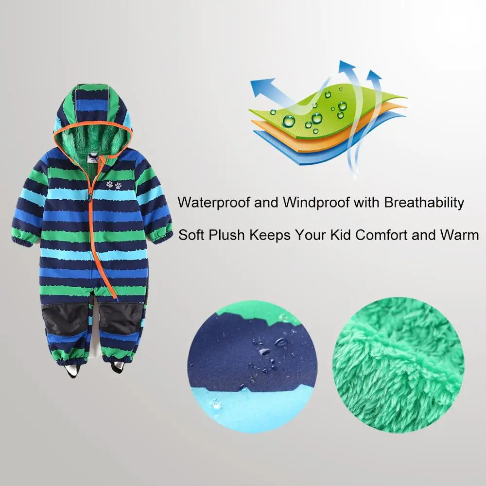 UmkaUmka мальчик softshell комбинезон водоотталкивающий и ветрозащитный до середины
