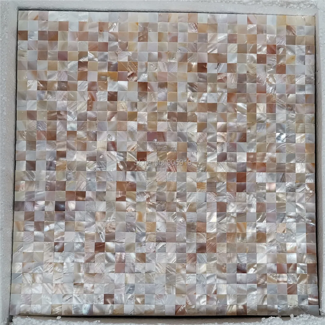 

natural color Chinese freshwater shell seamless mother of pearl mosaic tile for home decoration wall tile mop0629