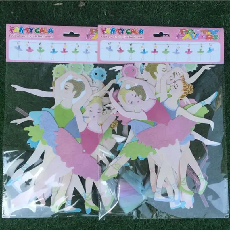Ballet Girls Paper Flag Banner Princess Girl Flags Baby Shower Adults Birthday Party Decoration Supplies DIY | Дом и сад