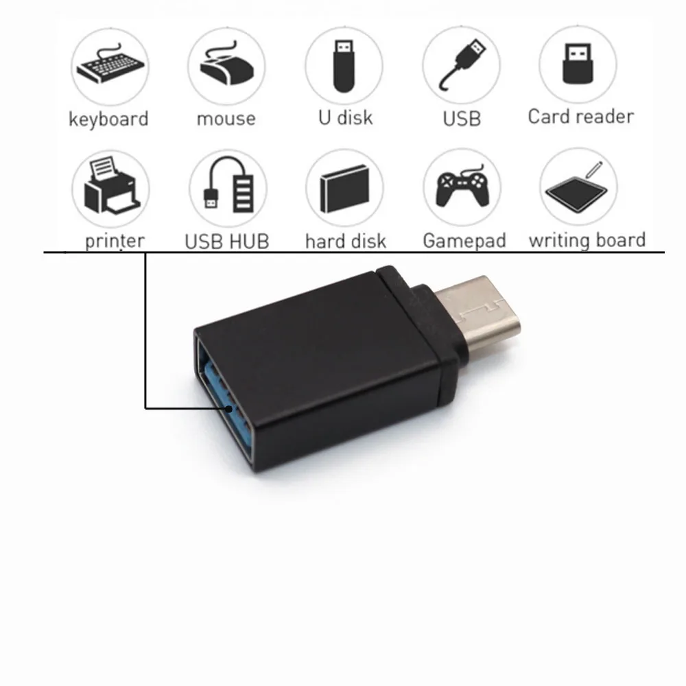 2 шт. для iPhone к Micro USB/type C адаптер зарядного устройства женский штепсельный