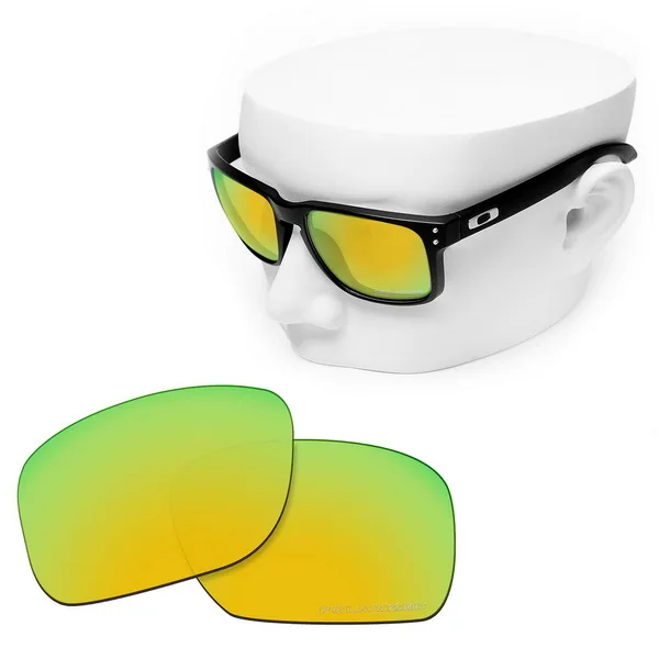 24K Gold Mirror OOWLIT Анти-Царапины Сменные линзы для-солнцезащитные очки Oakley Holbrook OO9102 травления поляризованных солнцезащитных очков - Цвет линз: 24K Gold Mirror