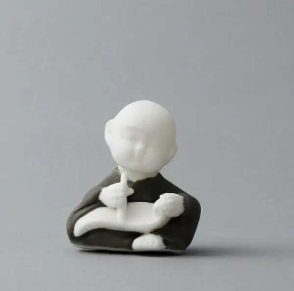 3D буддийский монах 11 стилей Силиконовое мыло свечная форма ручной работы изготовление мыла Милая статуя Будды фарфоровая религия ароматный, в форме косточки плесень - Цвет: Бежевый