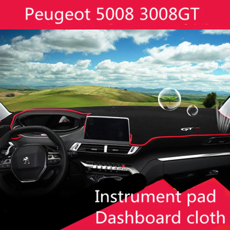 Для Peugeot 5008 3008GT 2017 2018 2019 коврик с защитой от УФ излучения для приборной панели