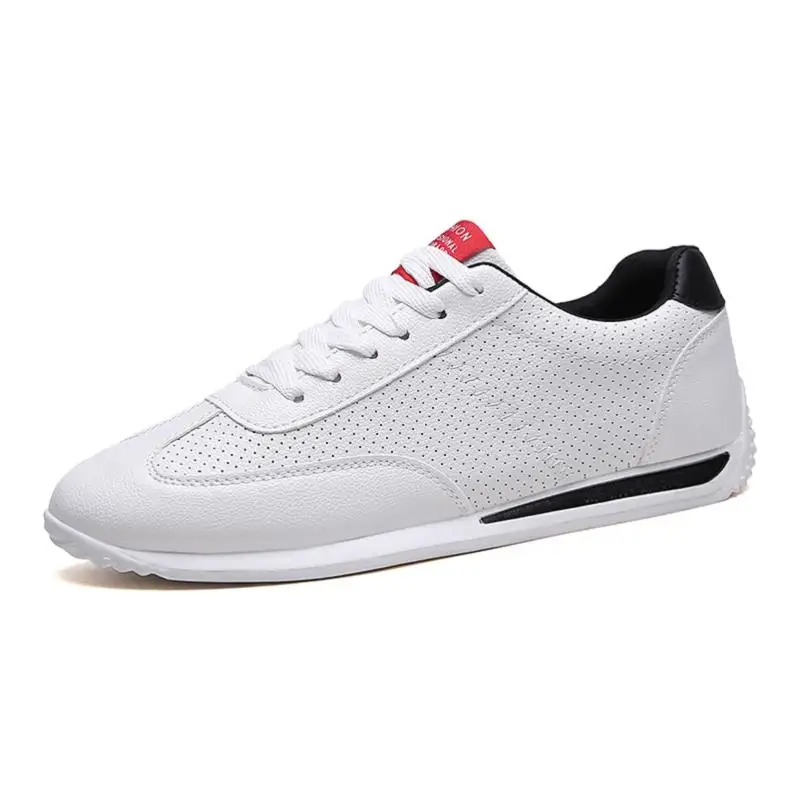 White and Black BVNOBET; сезон лето; Новинка; модная обувь для влюбленных пар; Простые Женские повседневные белые кроссовки из искусственной кожи; дешевая обувь для скейтборда - Цвет: White and Black