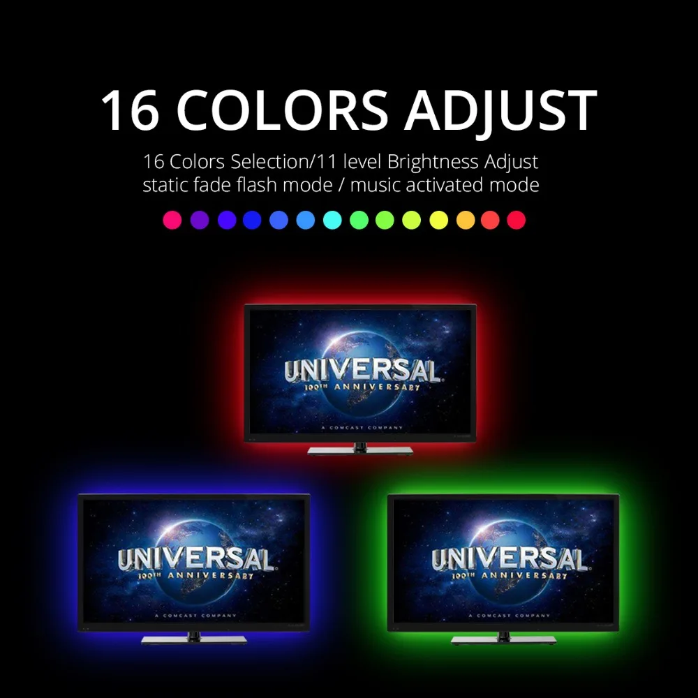Светодиодная лента 5 в пост. Тока USB Powerd светильник 5050SMD RGB 1 м 2 3 для ТВ лампа фона