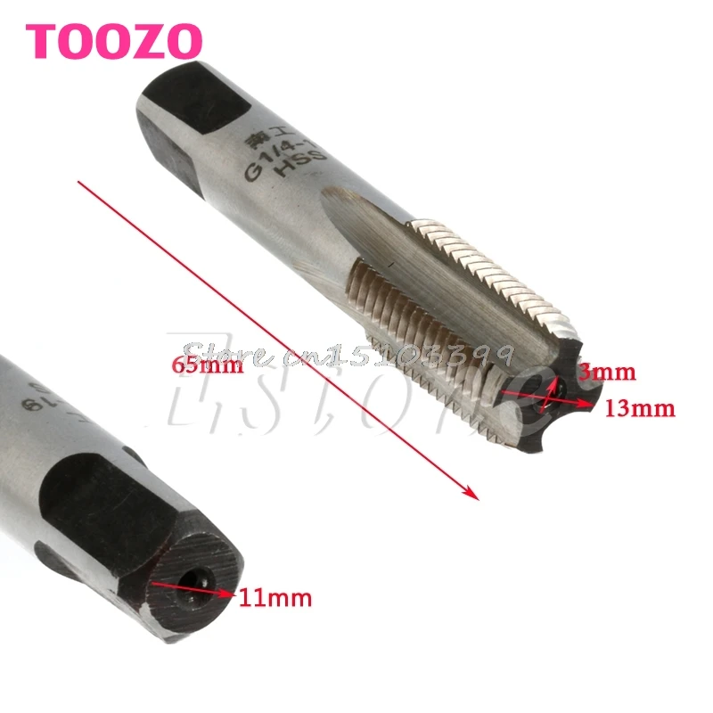 HSS 55 градусов 4 флейты G1/4-19 BSP Труба 1/4 ''резьбовой кран вилка новая Прямая