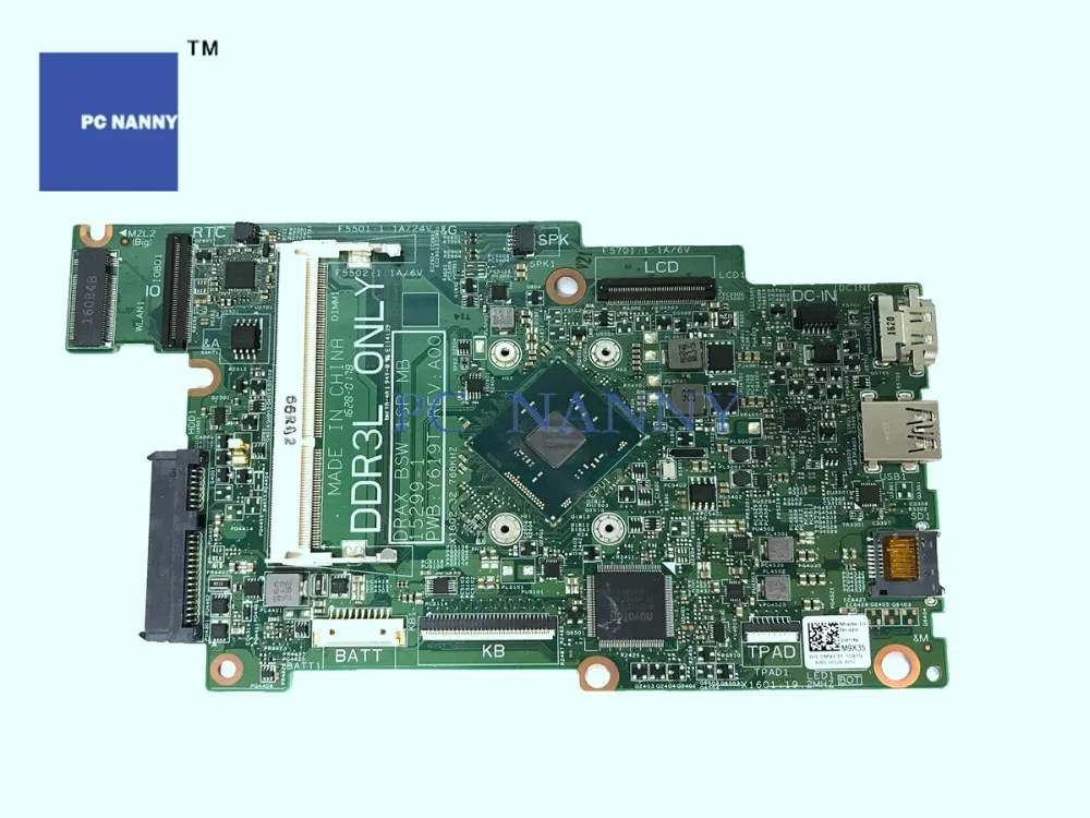 Материнская плата PCNANNY M9X35 0M9X35 15299 1 DDR3L для Dell Inspiron 11 3168 i3168 N3710 6 GHz Intel HD Graphics