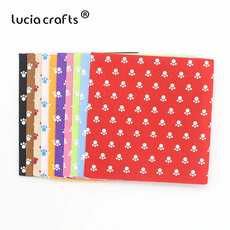 style 1 10pcs Lucia crafts 10 шт. 15*15 см полиэстер; нетканый войлочная ткань DIY Ручная работа шитье украшения Материал B0602 - Цвет: style 1 10pcs